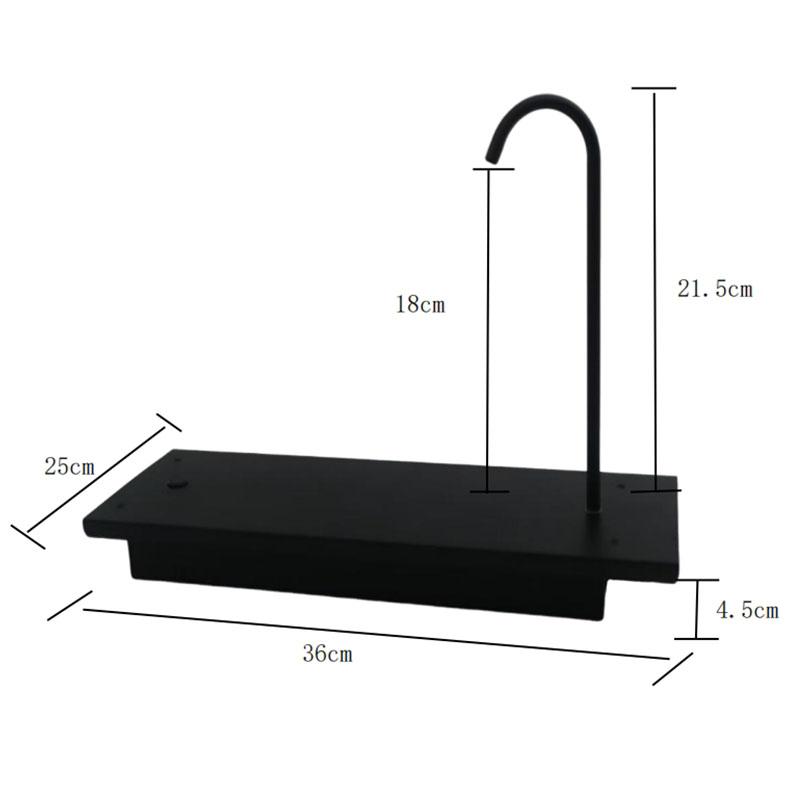 

Электрический диспенсер для воды IGT для кемпинга IGT 3000 мАч, водонепроницаемый электрический водяной насос, алюминиевая настольная пластина, настольный аксессуар IGT чёрный