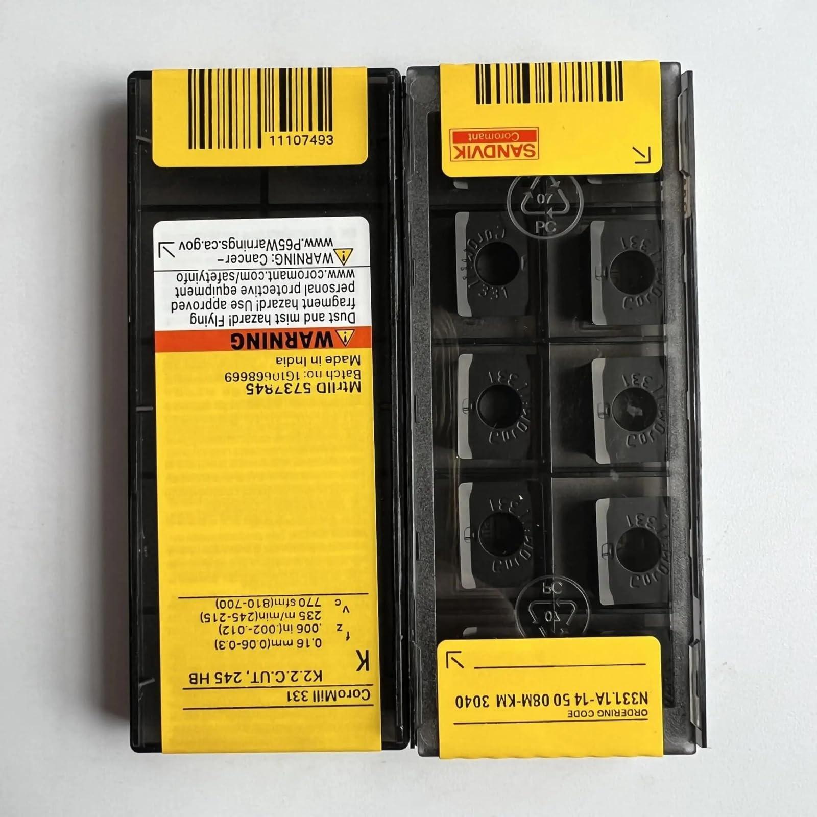 

Original Sandvik / N331.1A-145008M-KM 3040 / CNC lathe carbide blade 10 PCS