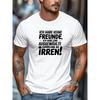 Men'S T-Shirt, Relaxed And Casual, Easy And Clean, Men'S ICH HABE KEINE FREUNDE.. Pattern Summer Casual Round Neck Short T-Shirt