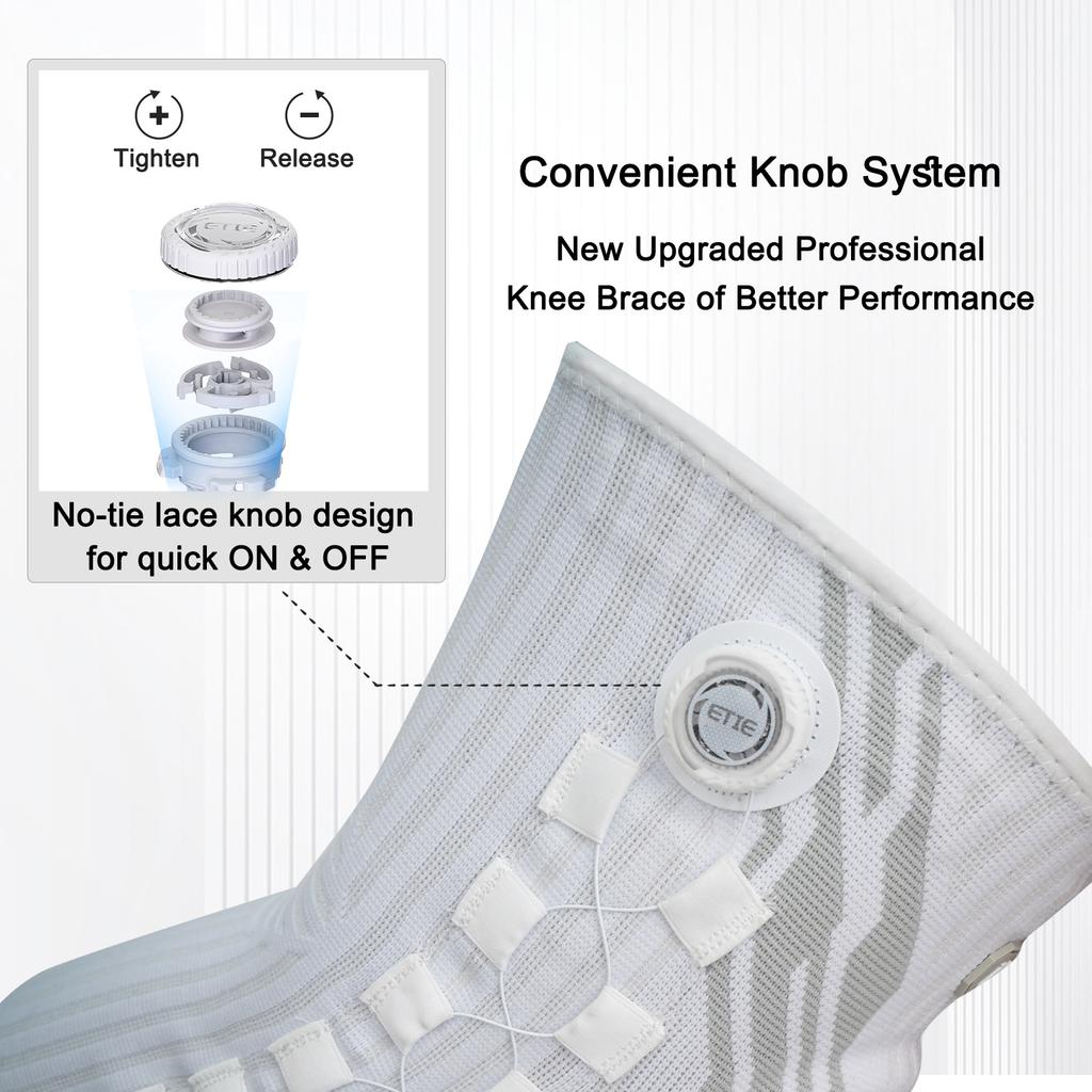 Kuangmi Smart Knob Knee Brace with Patella Gel Pad and Lateral Stabilizer, Compression Knee Brace for Exercise (Single), KMh752