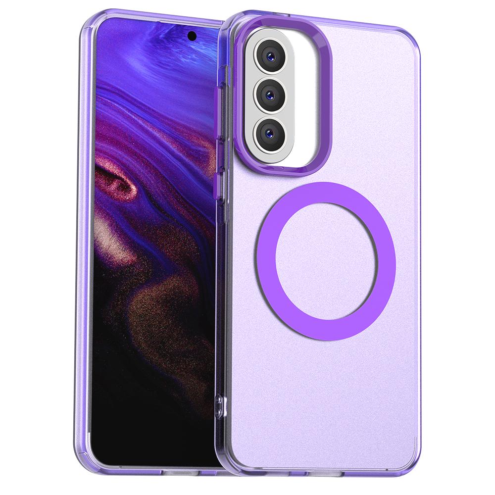 Mattierte Bonbonfarbe Magnetisches Ladecase Für Samsung S26 S25 S23 S24 Ultra Plus FE A57 A37 A17 A07 A56 Transparente Rückseite