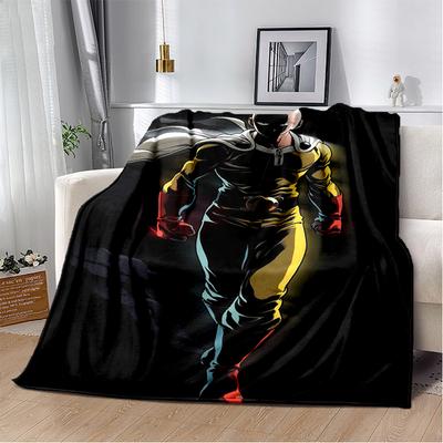 3D One Punch Man Saitama Cartoon Anime Soft Blanket,Soft Throw Blanket for Home Bedroom Bed Sofa Travel Cover Child Gift