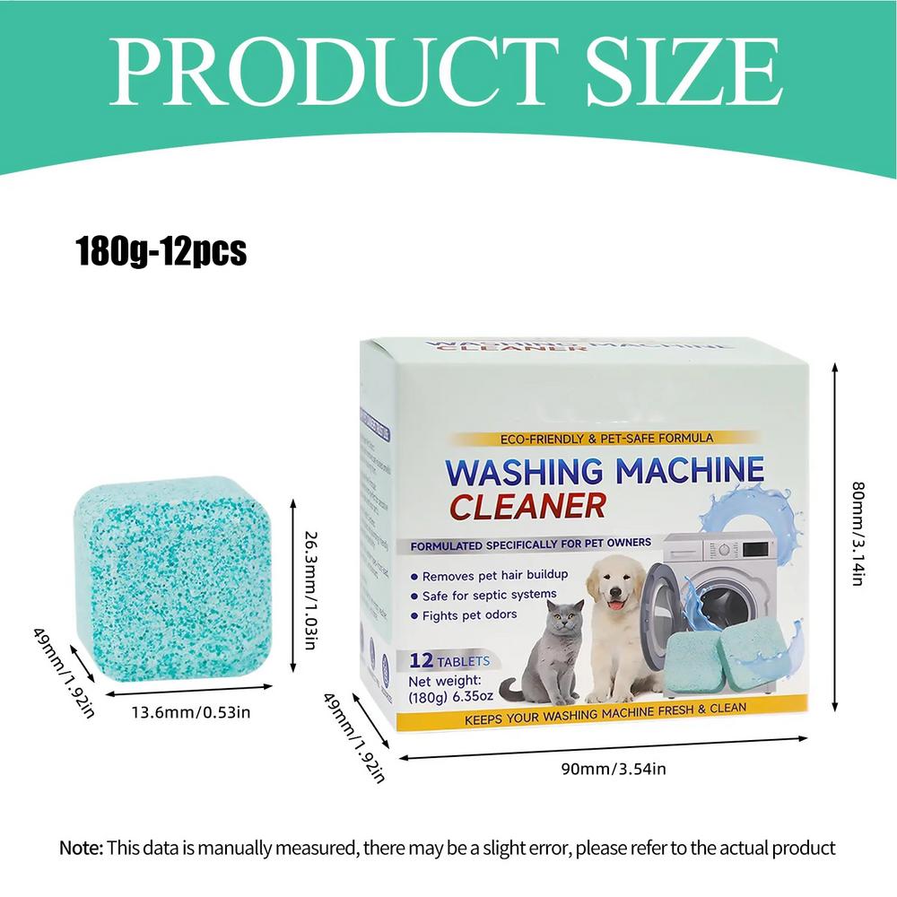 

Washing Machine Cleaner Tablets Deep Cleaning Descaling Deodorizer Pet Hair Remover Washer Tub Clean Universal Laundry Care Other