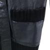 BCBGMAXAZRIA Wool Blend Knit Switching Sheepskin Leather Jacket S Black Women Used