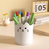 Stifthalter, 360 Grad drehbar, Katzenmuster-Design, große Kapazität, Schreibwaren-Organizer, Schreibtischzubehör