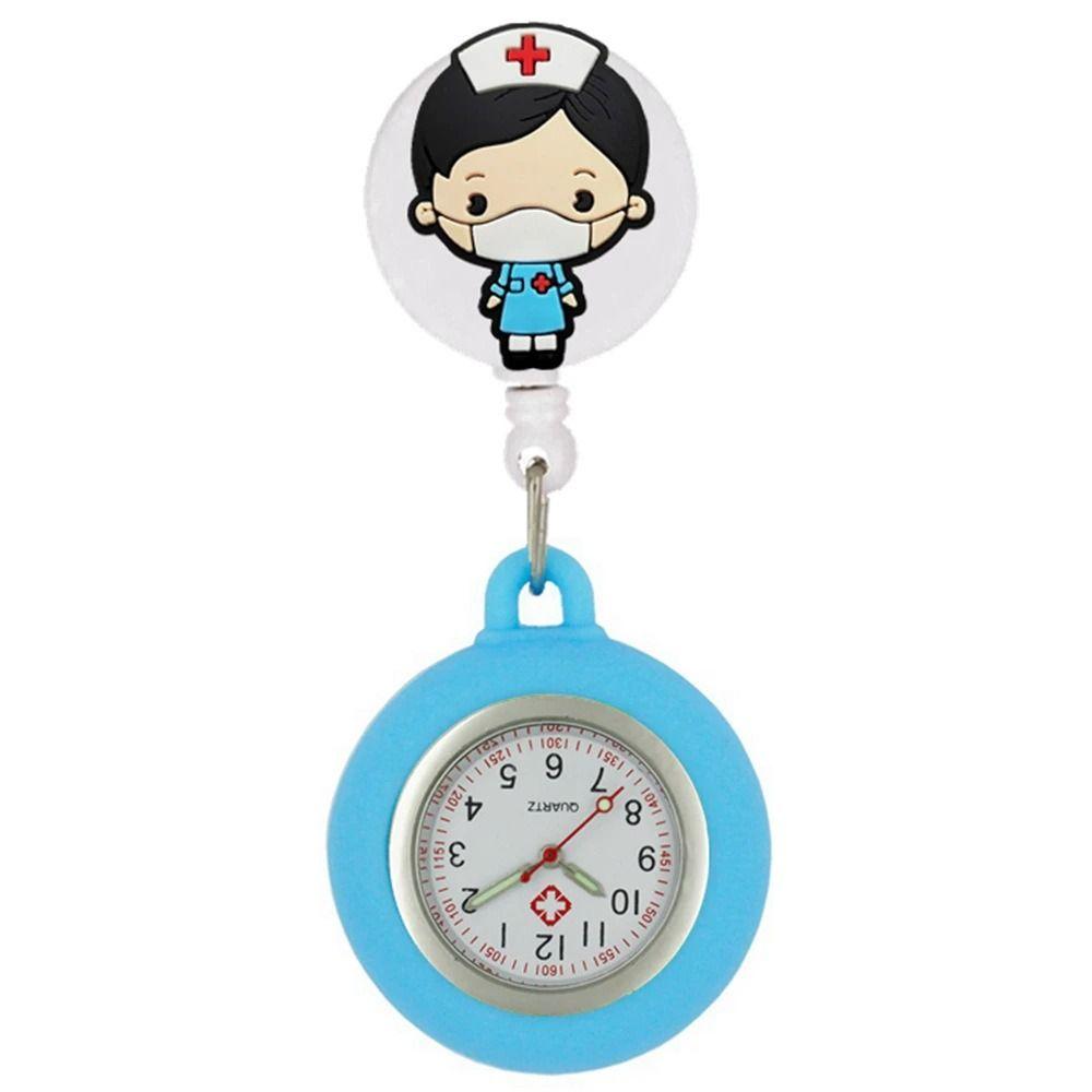 Retractable Clip Hang Clock Silicone Pocket Watches Wholesale FOB Pocket Watches Unisex