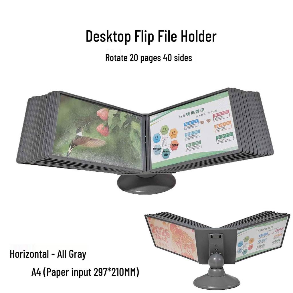 Rotating A4 Desktop File Holder and Display Stand