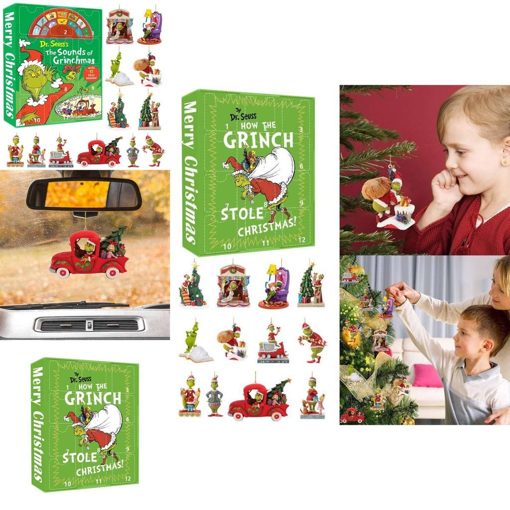 Kreativní Grinch Odpočítávání Vánoce S Okouzlujícími Akrylovými Ozdobami Pro Sváteční Dekoraci