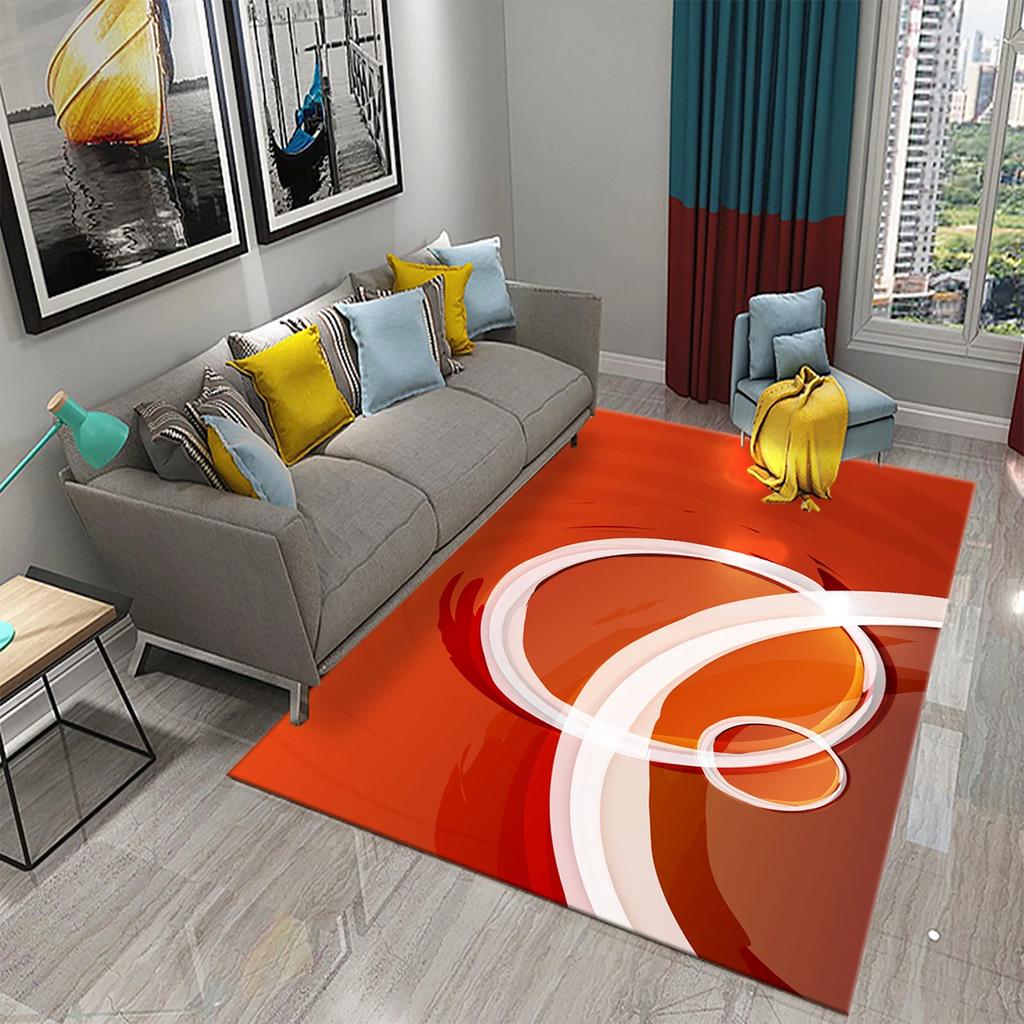 Colorful Lines Circle Geometry Texture Carpet for Bathroom Kitchen Entrance Doormats Anti-slip Rugs Bedroom Decor Floor Carpet