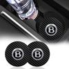 2Pcs Carbon Fiber Car Logo Coaster Water Cup Non-Slip Mat Drink Pad for New Bentley Flying Spur Continental GT Bentayga Mulsanne TH3
