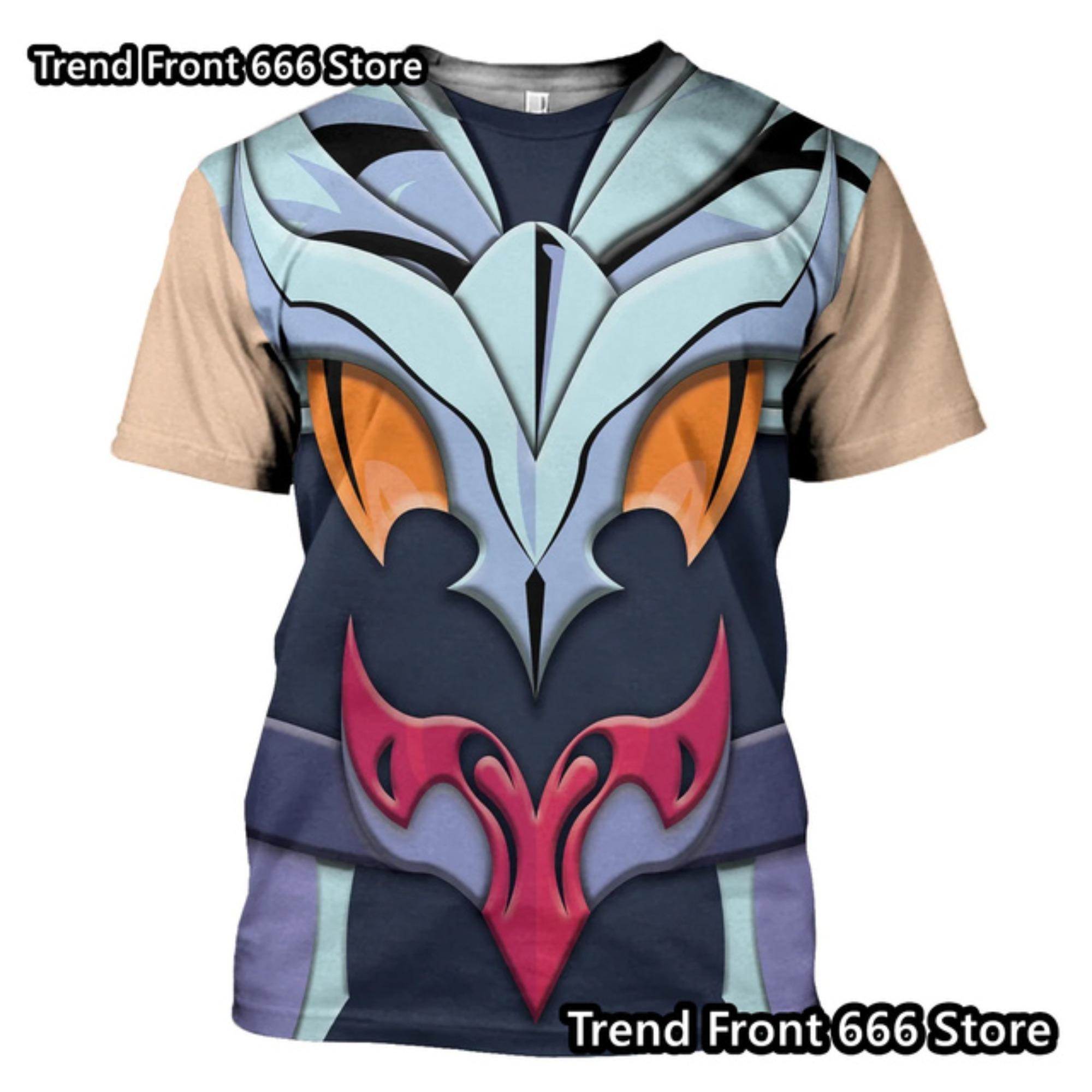 

Футболка с коротким рукавом для мальчиков, мужские футболки, одежда для косплея Saint Seiya, детские и мужские футболки, детские топы с принтом в стиле аниме 3D 110cm