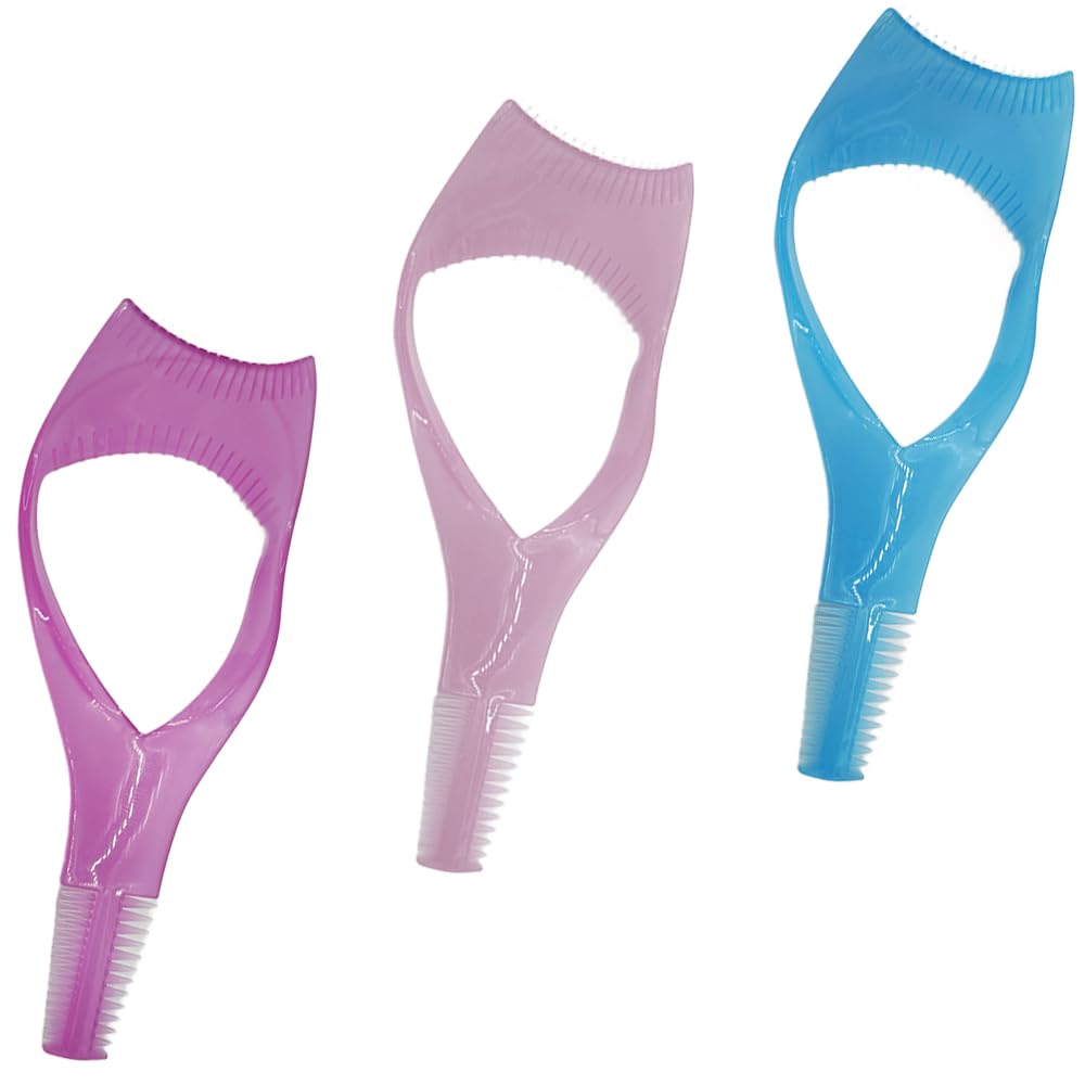 

Multifunctional Reusable Eyelash Eyelash Mascara Eye Makeup 3 Colors Guard, Comb, Protector, Aid, Long-Lasting, розовый