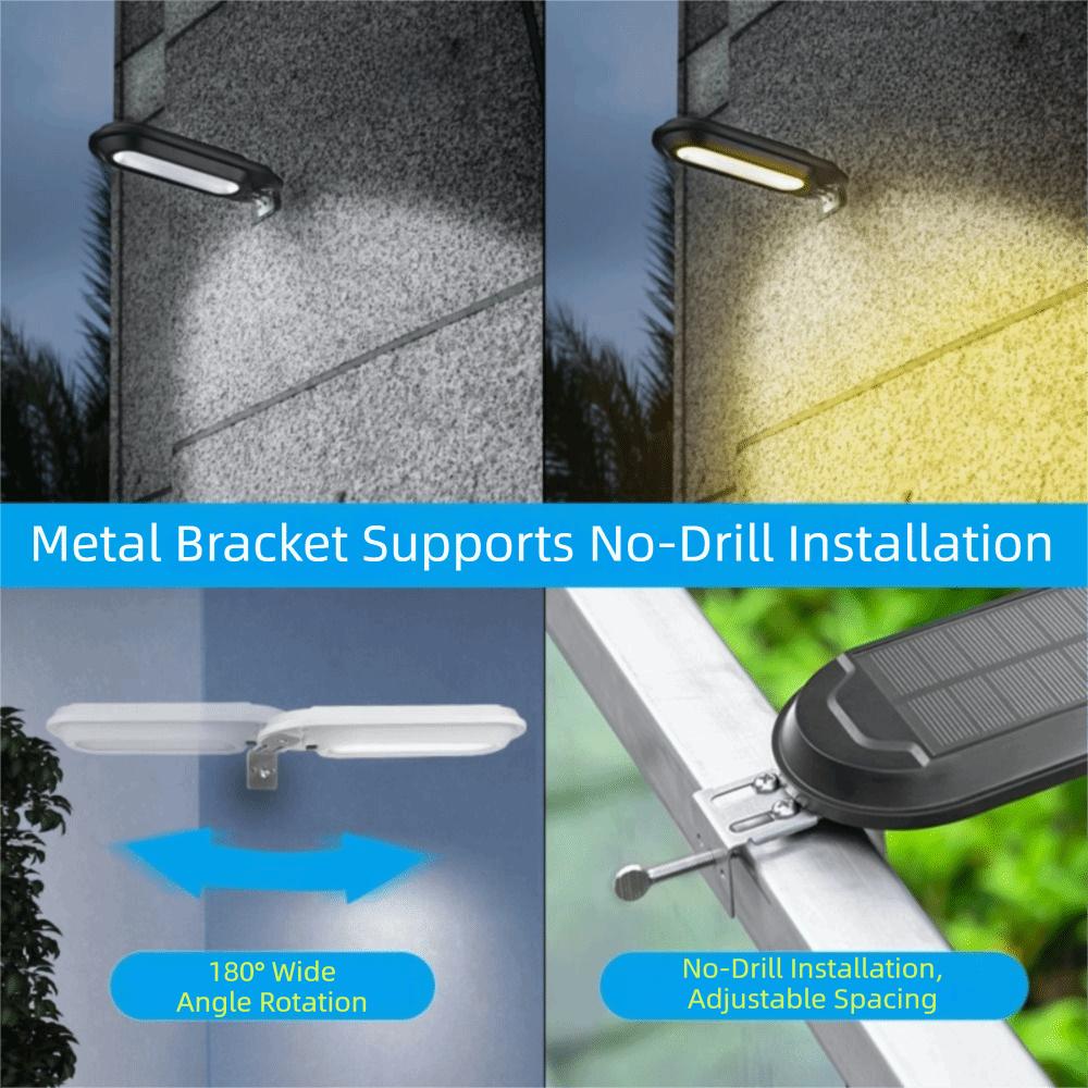 Waterproof Solar LED Street Light Large Brightness 18LED LED Wall Lights PIR Motion Sensor Adjustable 180° Solar Wall Lamps