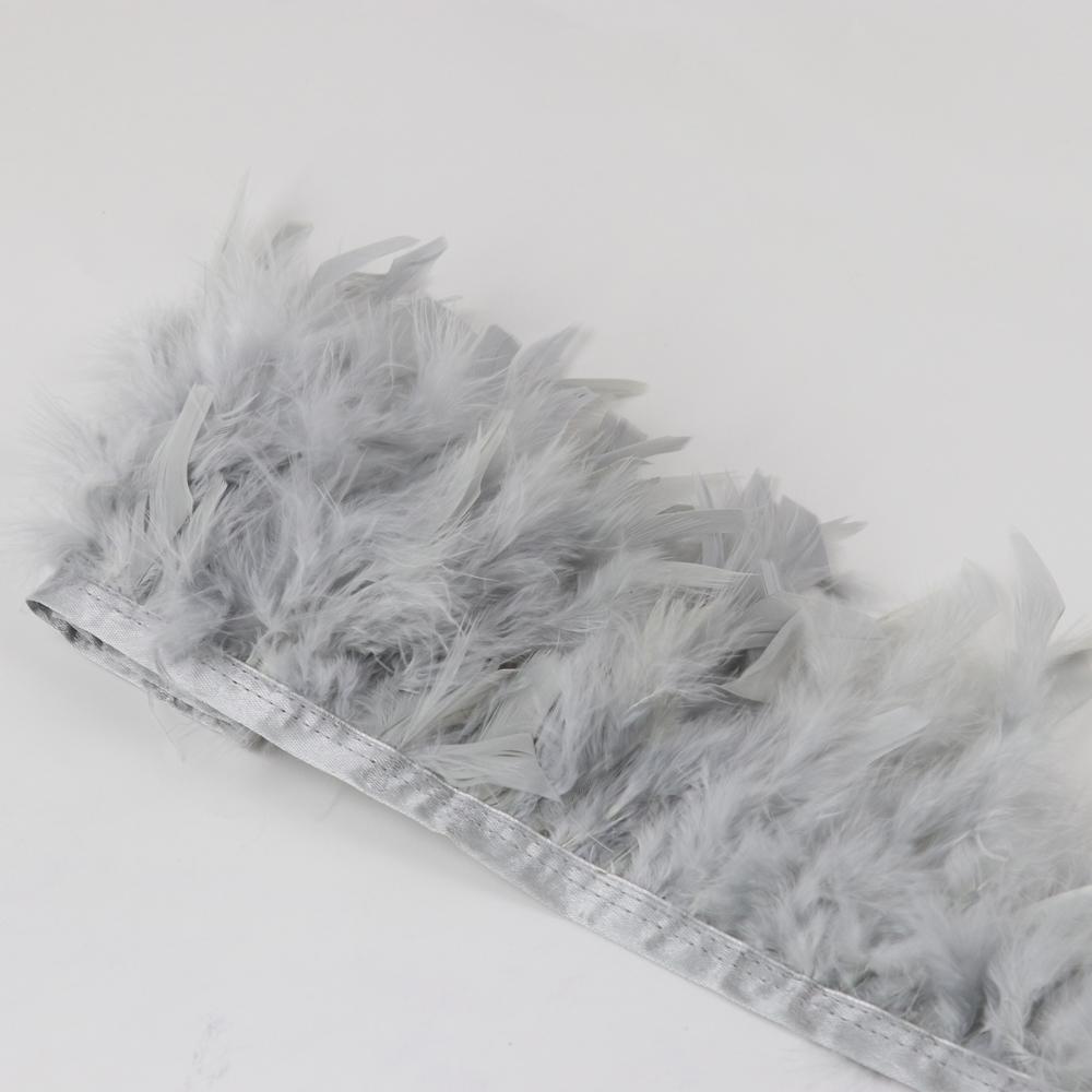 1Meter Natural Turkey Feathers Trims Fringe 10-15cm for Wedding Clothing Decoration Accessories DIY Feather Ribbon Sewing Crafts