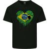 Love Brazil Flag Brazilian Day Football Kids T-Shirt Childrens