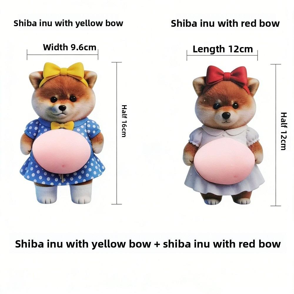 Chubby Shiba Inu 3D Shiba Inu Stickers Dog Belly Sticker Adhesive 3D Stickers Squeezable 3D Cute Puppy Sticker 3D Stickers