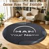 Round Rug Custom NameMAN Truck Pattern Non Slip Carpet Home Floor Decor