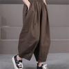Korean Style Women Harem Pants Summer Vintage Solid Lantern Pants Casual Loose Female Wide Leg Pants Clothing