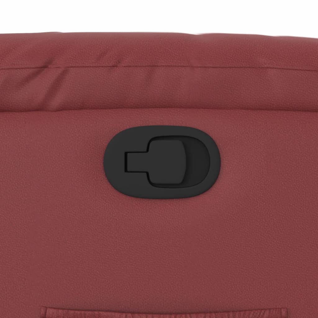 Relaxation Armchair in Burgundy Artificial Leather