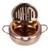 Stainless Steel Fryer with Thermometer 3.2L Non Stick   Frying Pot Kitchen Cookware Accessory