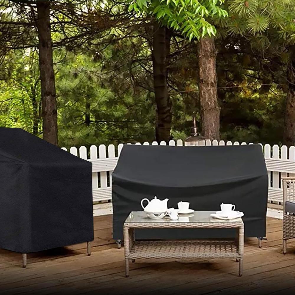 210D Oxford Garden Chair Cover Waterproof Furniture Protector Dustproof Bench/Stacking/Folding Chair Cover Patio Seat Rain Cover