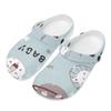 White Printed EVA Clogs for Women Men Breathable Lightweight Slip On Casual Footwear Soft Sole Summer Sandals Daily Walking
