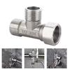 Stainless Steel T Adapter G1/ 2" T-Valve Diverter Valve Three Way Device Hole For Bath Bidet Sprayer Shower Fuel Injectors 6