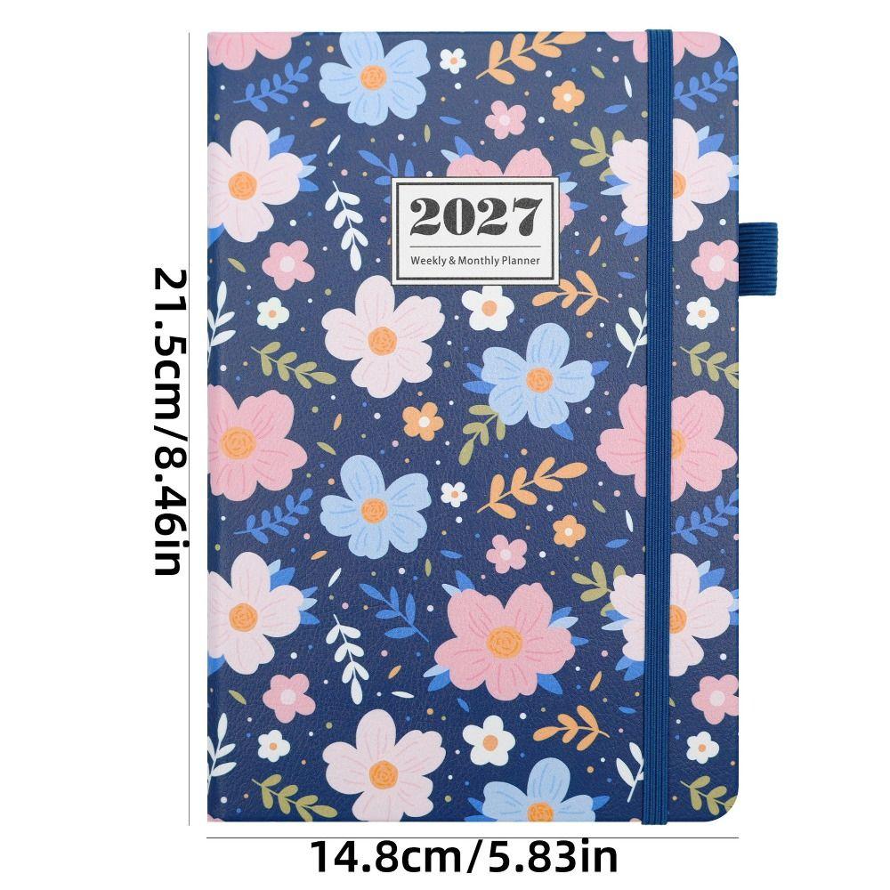 PU Leather Cover A5 Diary Weekly & Monthly Yearly Planner 2027 Planner  Home School Office