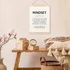 TAEDIN Mindset Motivational Definition Poster Hanger Frame, Pirational Wooden Canvas Artwork Mental Health Print Hanging Sign, Positive Quotes for