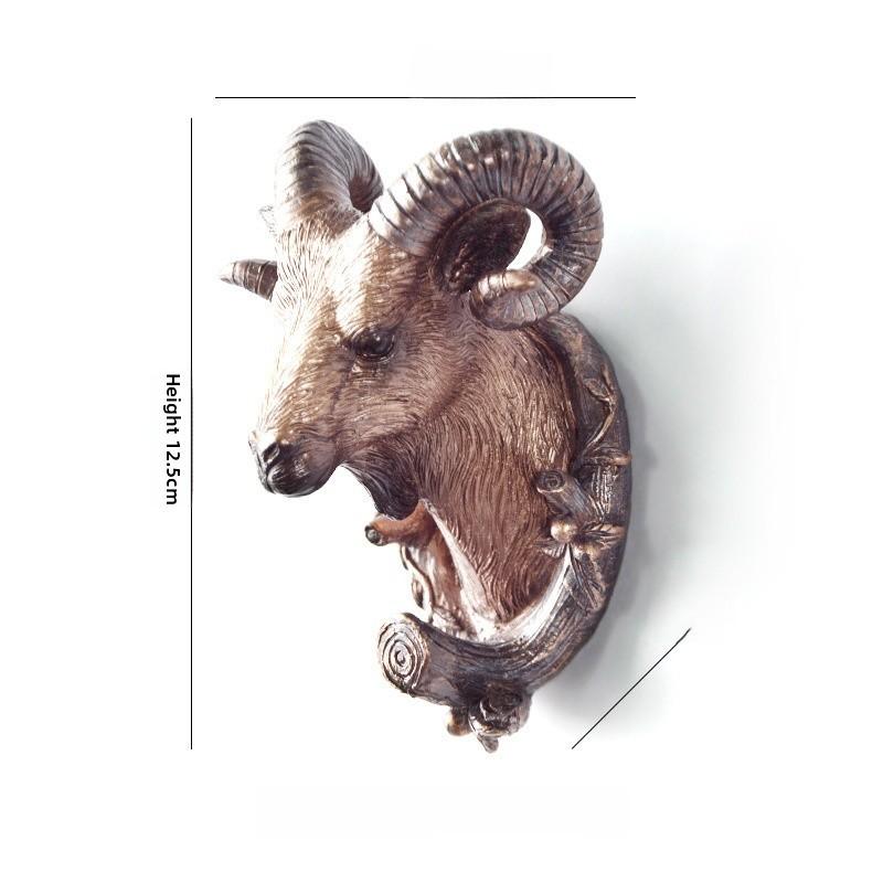 Wall Head Animal Hook Resin Decorative Hanger For Home Bedroom Office Decor