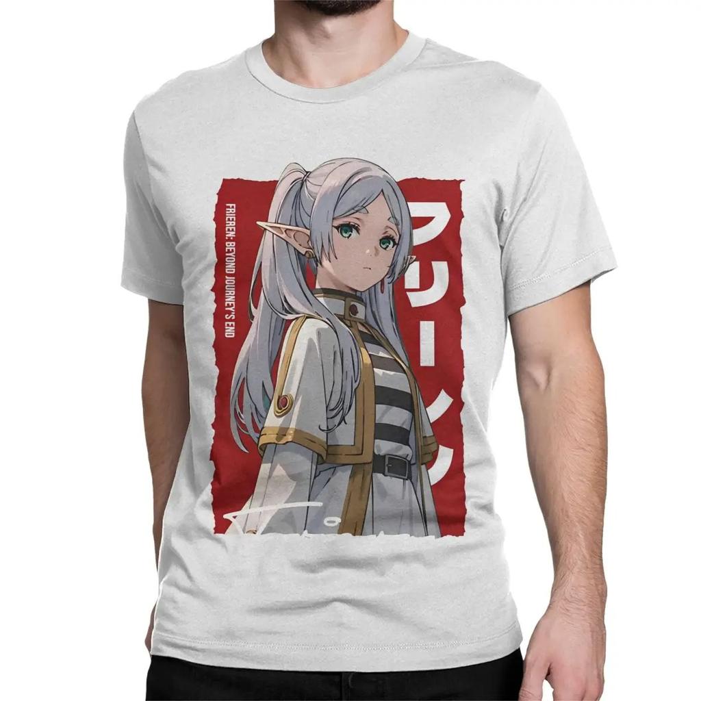 Japan Anime Frieren Beyond Journey's End Graphic Print T-Shirt Men Women Harajuku Fashion Cotton Comfortable Solf Casual Oversized Top Summer New Tee