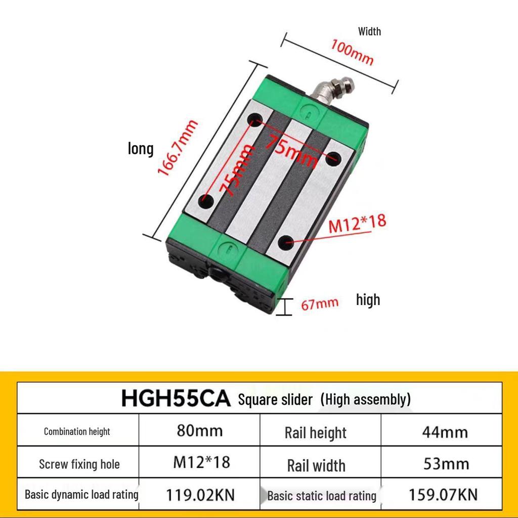 HIWIN Interchangeable Linear Guideway Block for HGH/EGH/CA Series (Sizes 15-30)