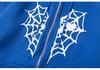 Cross-border Spider Web Heart Print Fleece-Lined Hooded Cardigan