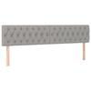 Tête de lit - Maison Exclusive - Gris clair - LED colorée intégrée - 200 x 7 x 78/88 cm