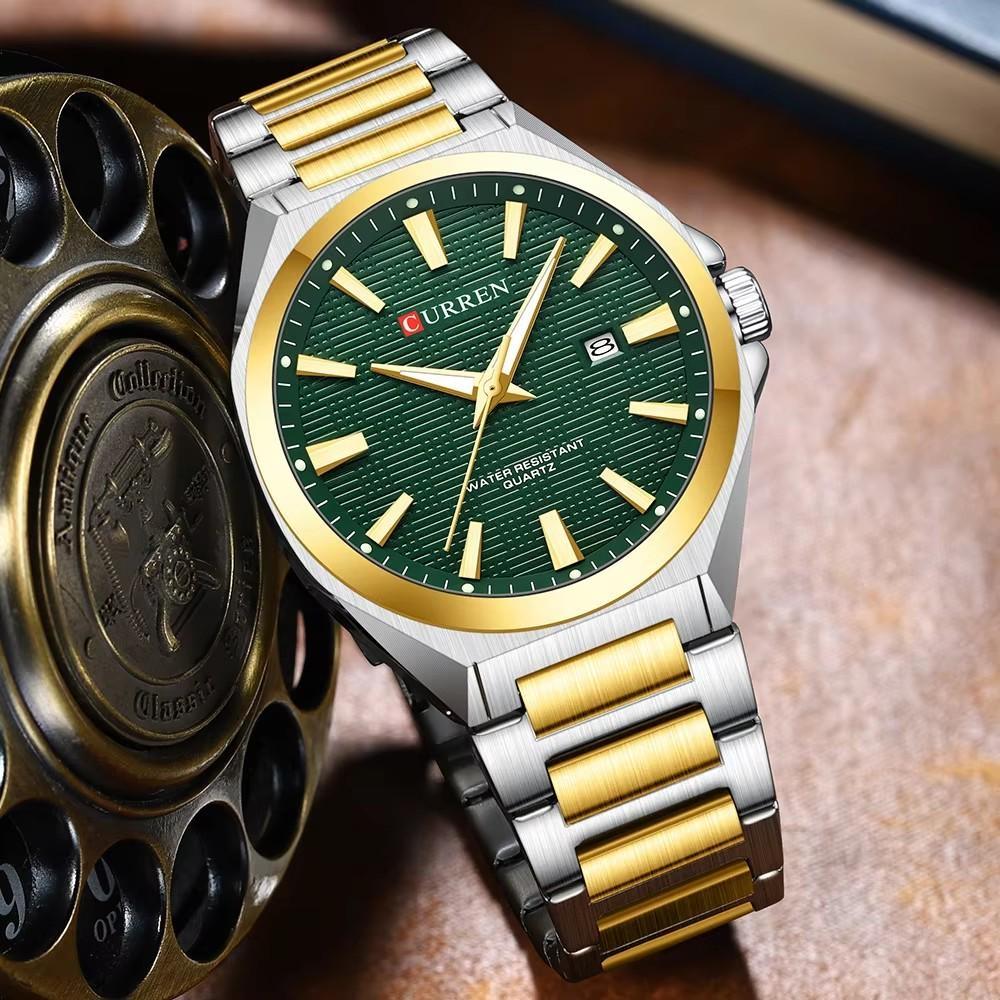 CURREN Fashion Quartz Clock Waterproof Luminous Date Stainless Steel Watches For Men Luxury Business Wristwatch