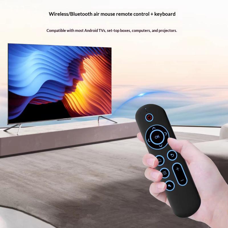 M5 Air Mouse Replacement Remote Control Wireless 2.4G Bluetooth With 7 Color Backlit Keyboard For Android Tv Box
