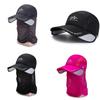 Spring Summer Removable Neck Protection Sunscreen Baseball Cap Women Adjustable Brim Casual Duck Tongue Cap Men Wholesale Factory