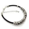 Les Trésors De Lily [J7245] - Fantazyjna bransoletka „Choréographie” czarno-srebrna