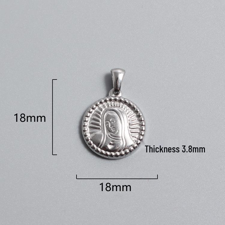 Retro Titanium Steel Cross Necklace Pendant - Stainless Steel DIY Jewelry Accessory, Fade-Resistant