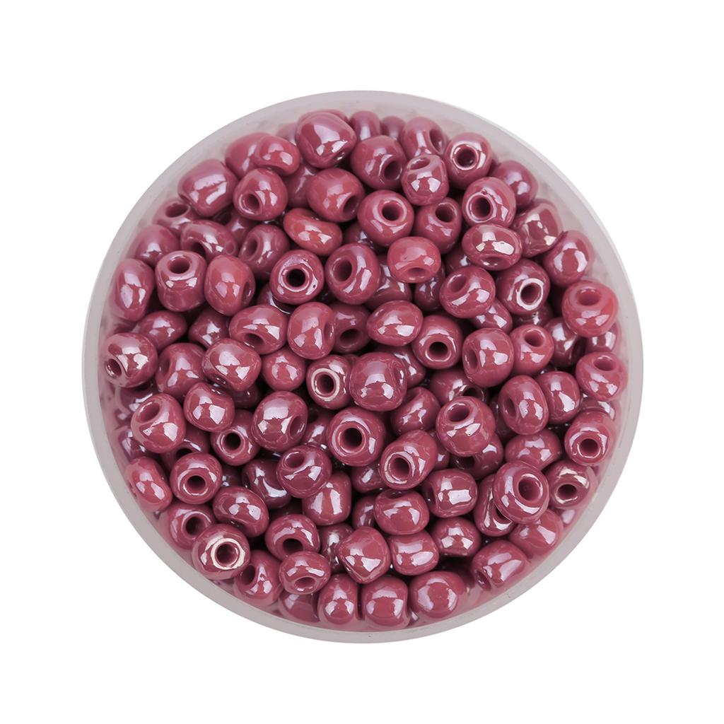 40g/lot 4mm Glass Rice Beads Solid Color Round Loose DIY Seed Bead for Bracelets Earrings Jewelry Making Beaded Accessories