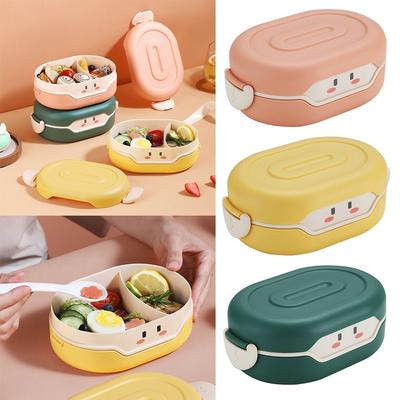 Two Grid for Students Office Workers Leakproof Bento Box Lunch Box Food Containers for Kids