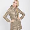 Spring Fall Medium Long Down Jacket Women Ultra Light Warm Hoodie Jacket White Duck Down Coat S-7XL