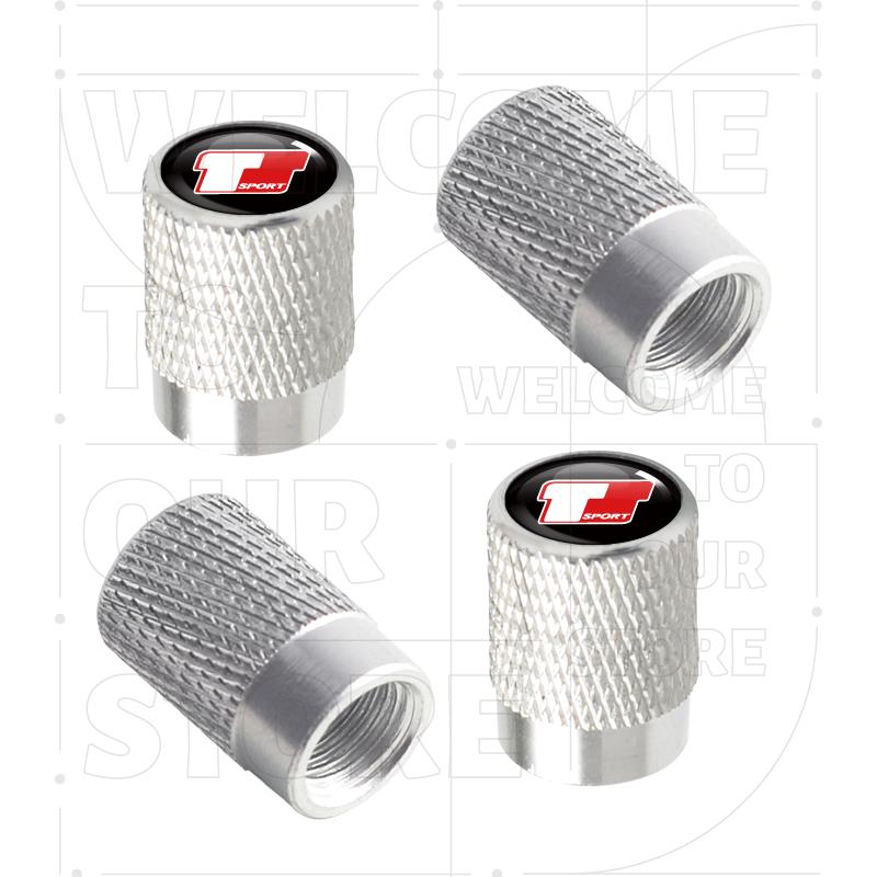 For Toyota GR Sport T Sport YARiS Hilux Camry LOGO 4pcs Car Wheel Tire Valve Aluminum Caps Tyre Stem Covers Airdust Waterproof