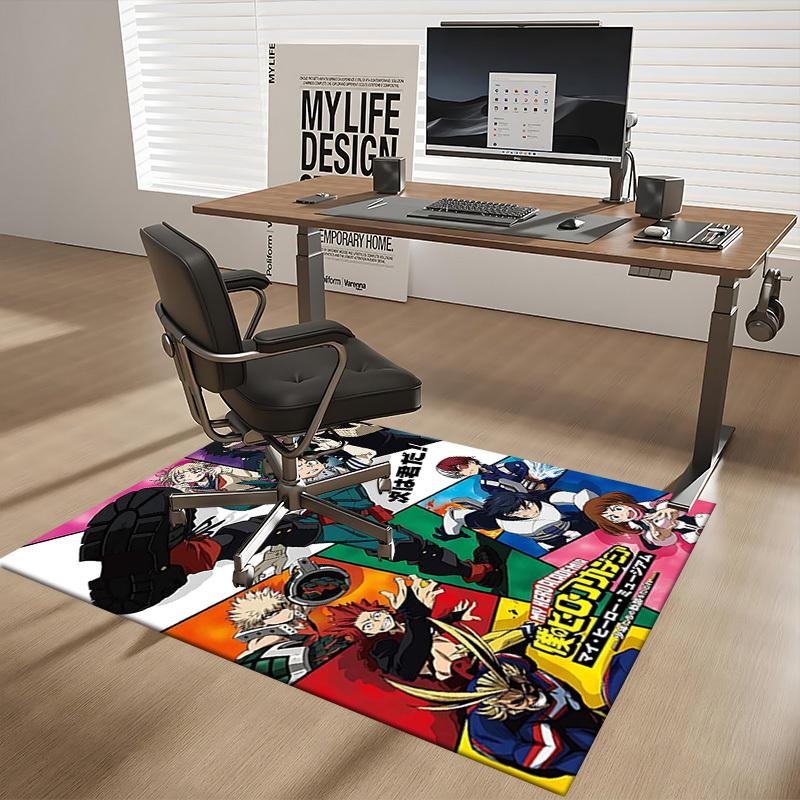 1pc My Hero Academia Chair Mat, Non-Slip Carpet for Office Chairs, Suitable for Home Decor, Living Room, Bedroom, Game Room, Birthday Gift, All Season
