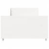 Solid Wood Bed Frame without Mattress White 75x190 cm Pine Wood