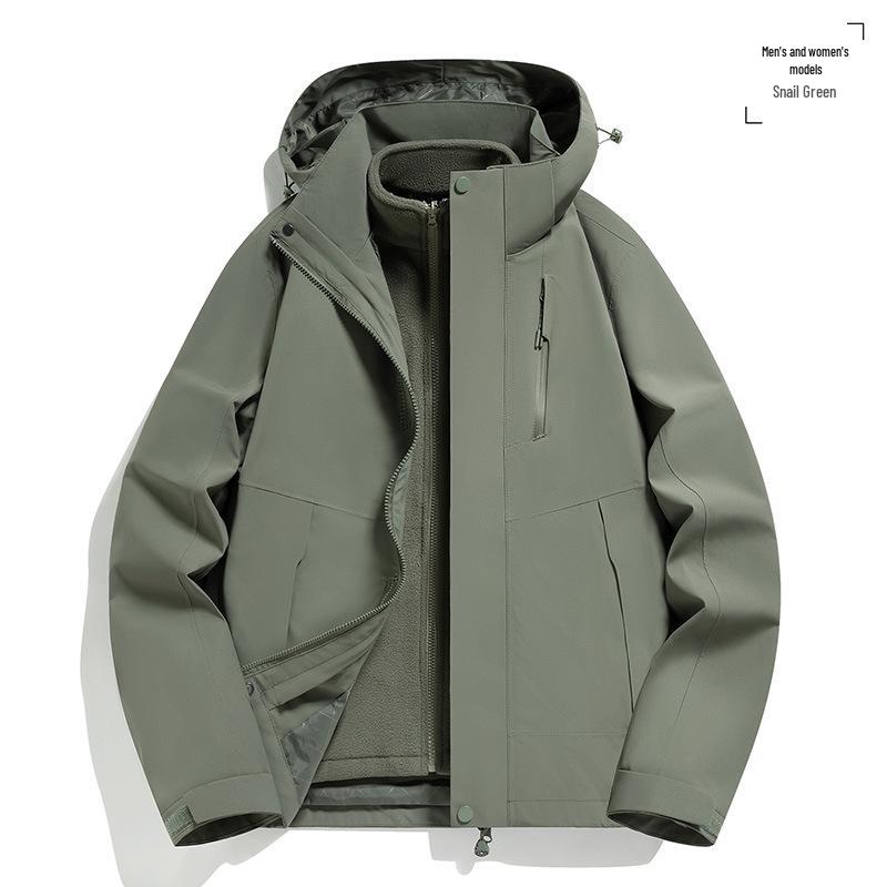 Unisex Full-Seal Ski Jacket: 3-in-1 Detachable Two-Piece Set for Autumn/Winter 5XL