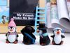 Snow Penguin Miniature, Showpiece Set For Home Décor, Multicolor - 4 Piece