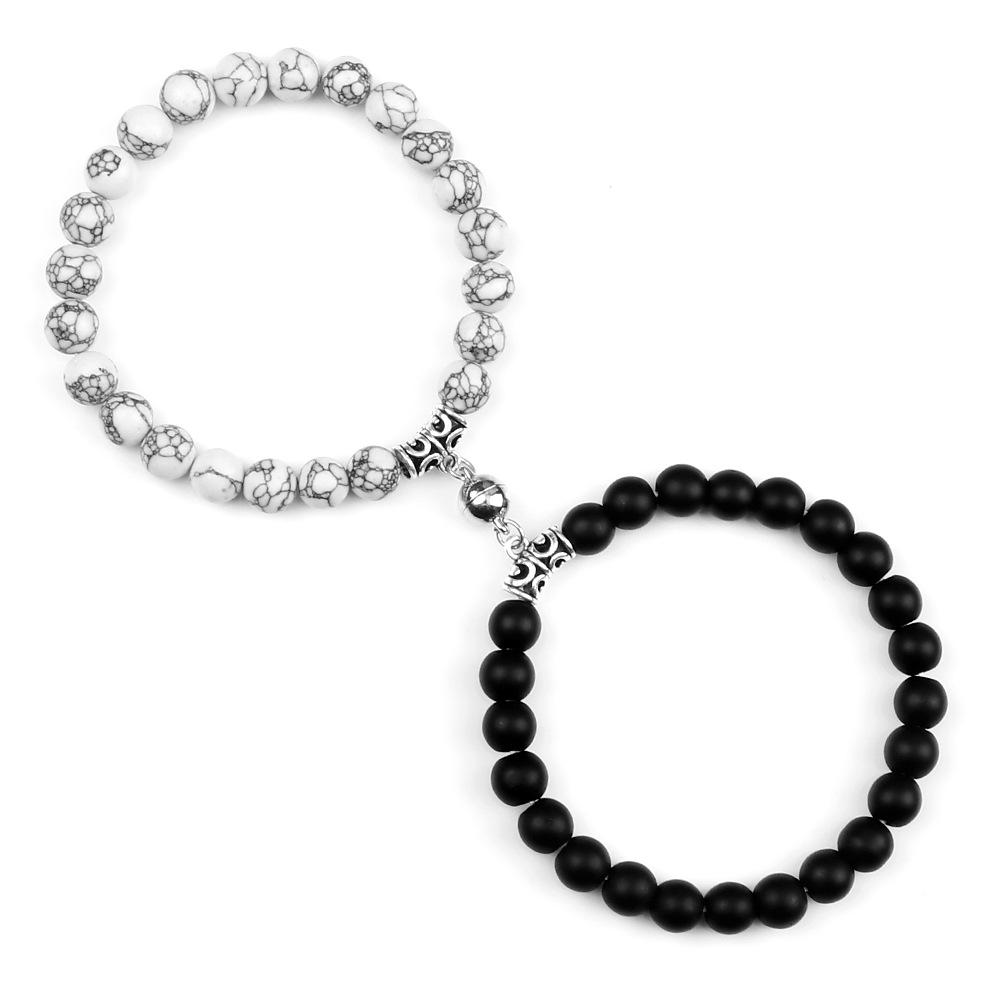 Couple's Magnetic Buckle Beaded Bracelets - Valentine's Day Gift