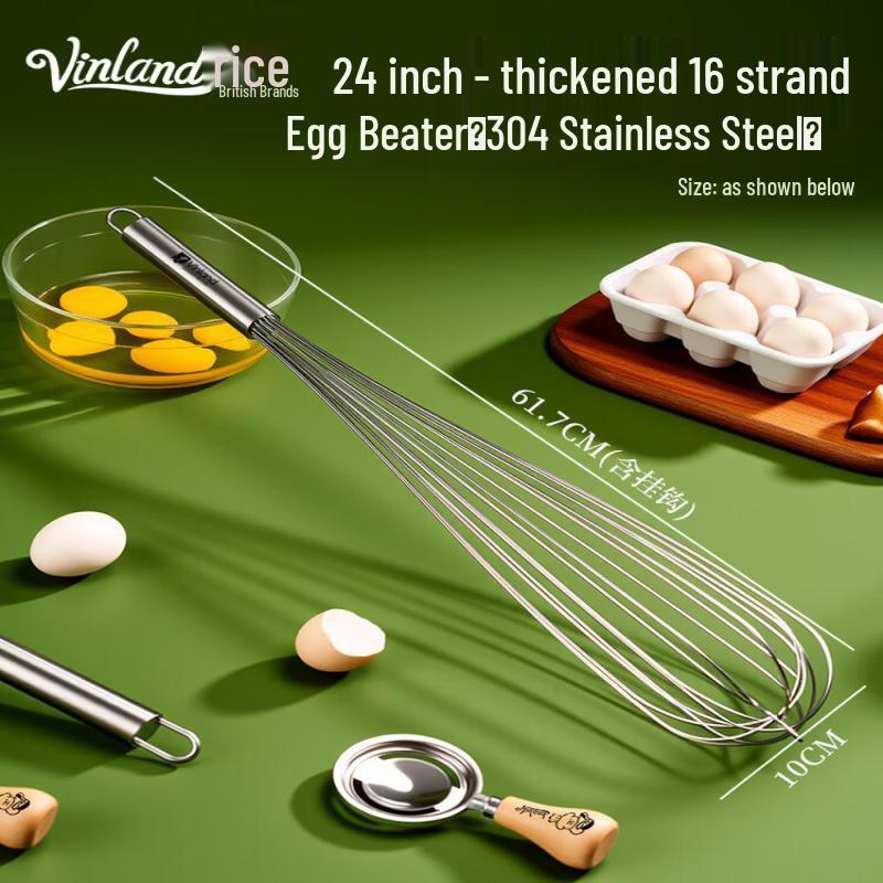 Qiwei 304 Stainless Steel Manual Egg Whisk