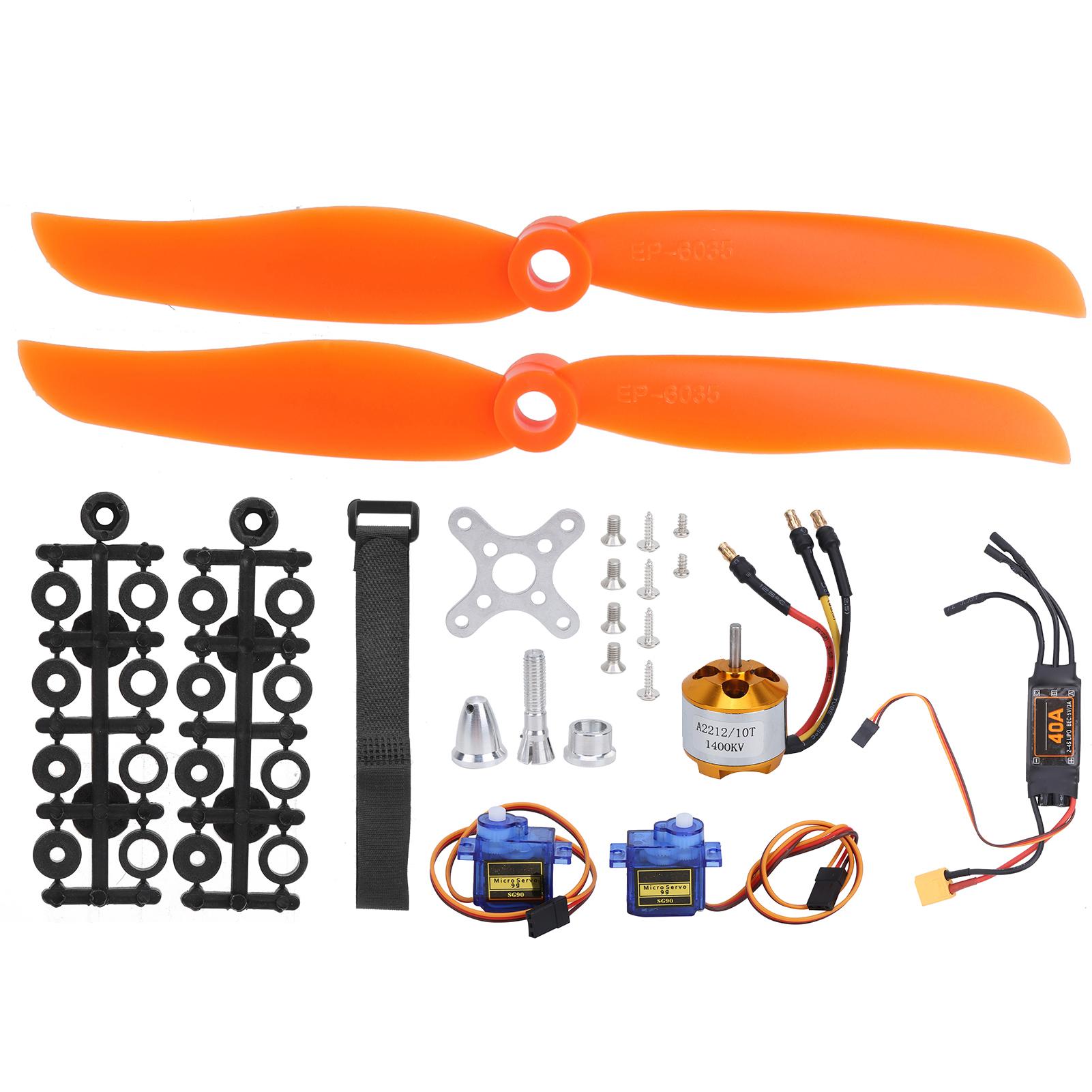 

2212 KV1400 Motor 40A XT60T ESC SG90 Servo 8060 Propeller Kit for RC Drone Aircraft FPV